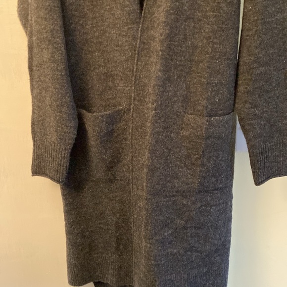 Lucky Brand Dark Gray Long Wool Blend Cardigan New With Tags - Picture 12 of 16